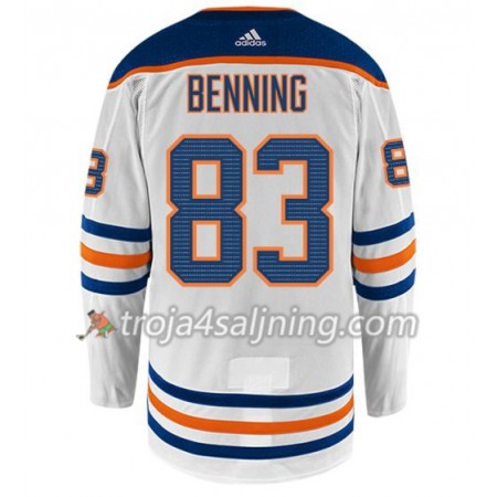 Edmonton Oilers tröja MATT BENNING 83 Adidas Vit Authentic - NHL Tröjor Herr